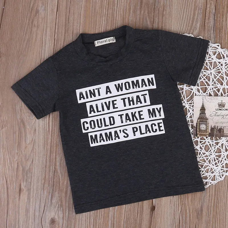 Pudcoco/футболка для маленьких мальчиков с буквенным принтом Детские футболки