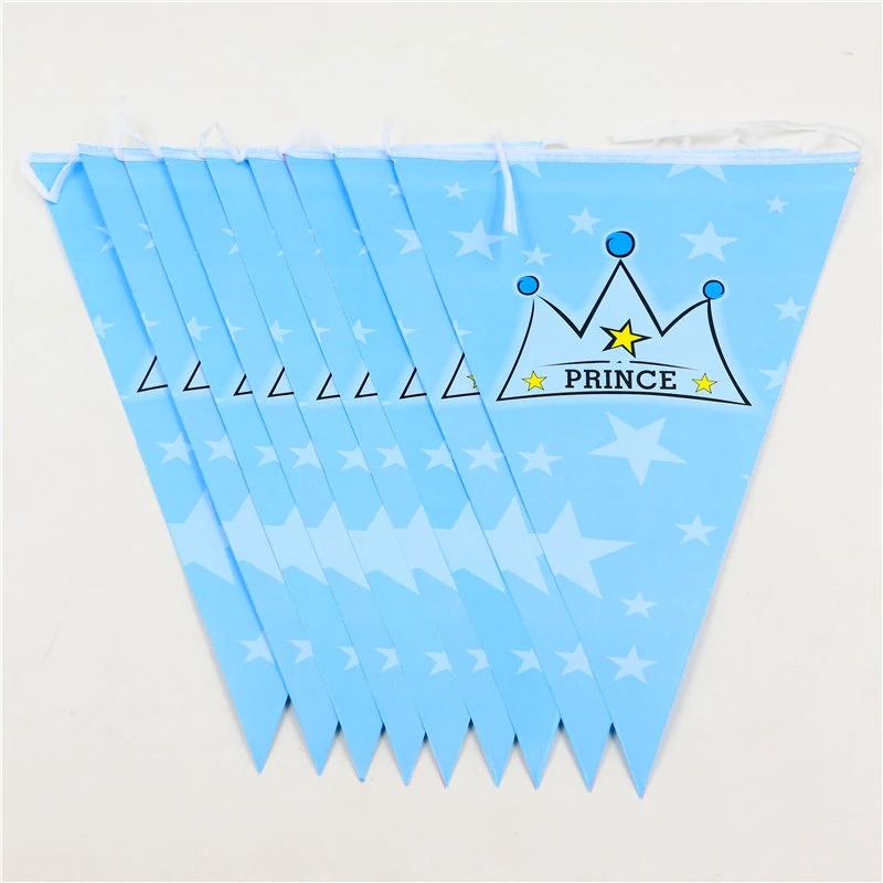 Happy День рождения баннеры Baby Shower украшения флаги Дети сувениры Бумага Pennats