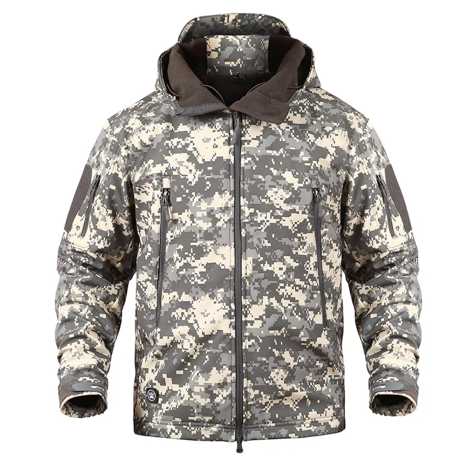 5XL Военная тактическая куртка мужская зимняя мягкая оболочка камуфляжная ветровка тактическая куртка мужская водонепроницаемая флисовая wo мужская одежда