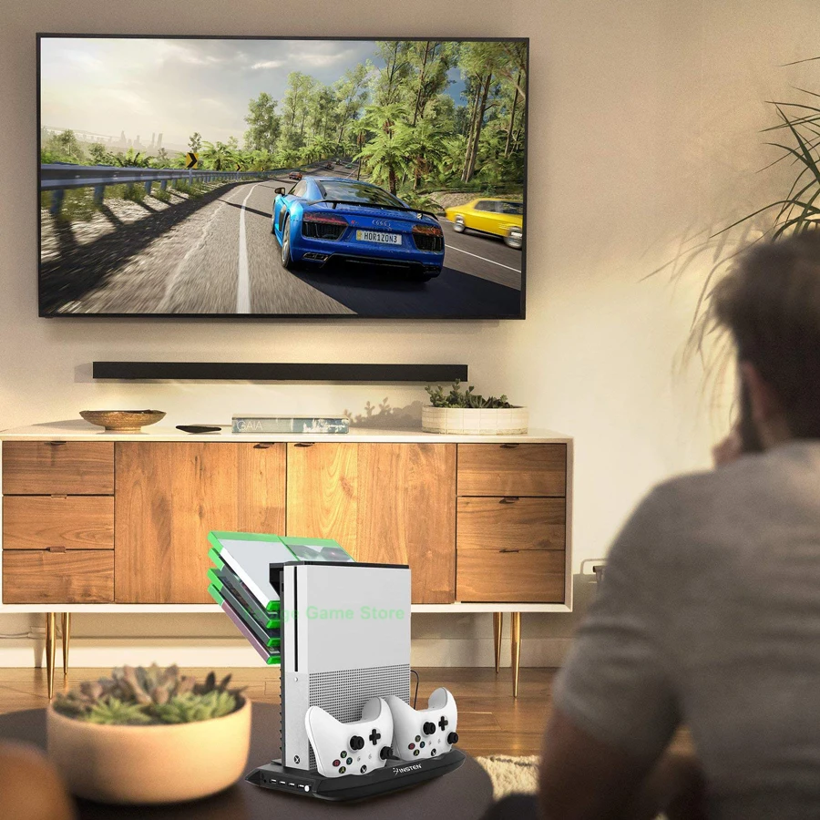 Вертикальная подставка для Xbox One S двойной контроллер зарядная станция игровой