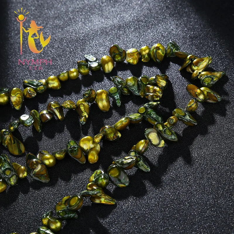 [NYMPH] ожерелье с жемчугом в стиле барокко длинные модные ожерелья из натуральной