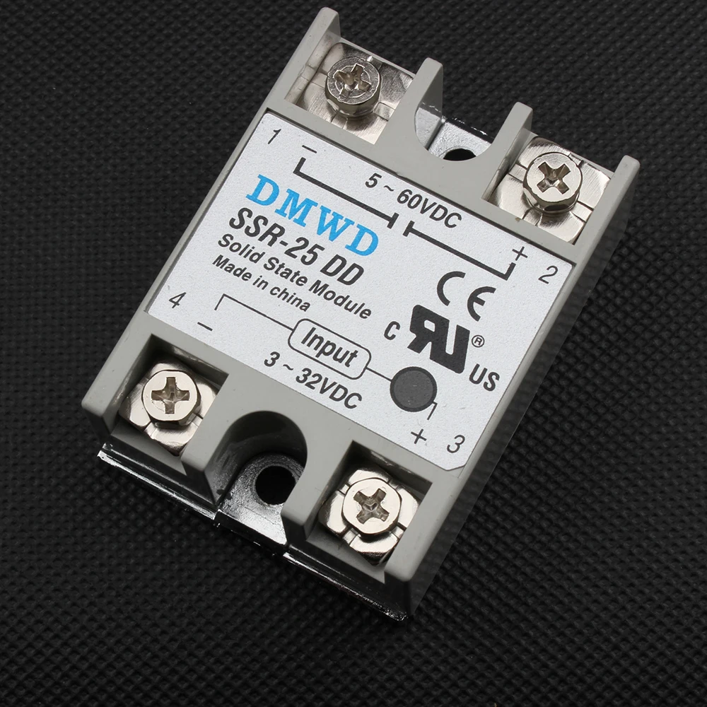 Высокое качество DMWD твердотельные реле SSR-25DD 25А на самом деле 3-32 DC до 5-60 DC SSR 25DD Реле твердотельные dc-dc