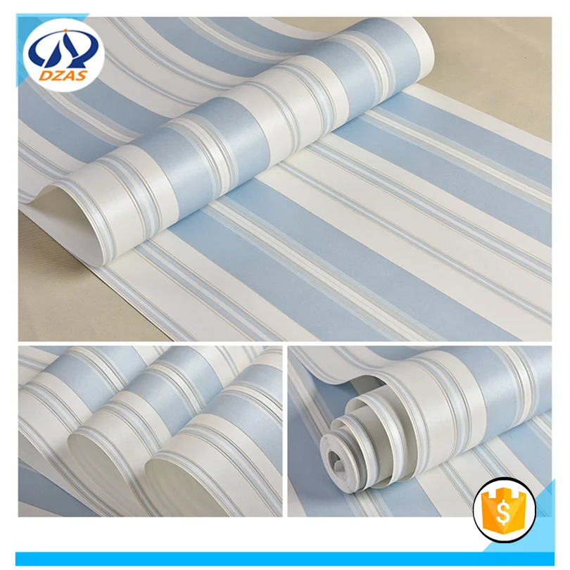 

2018 YCY Simple cartoon 3D vertical stripe children's room girl bedroom living room non-woven wallpaper
