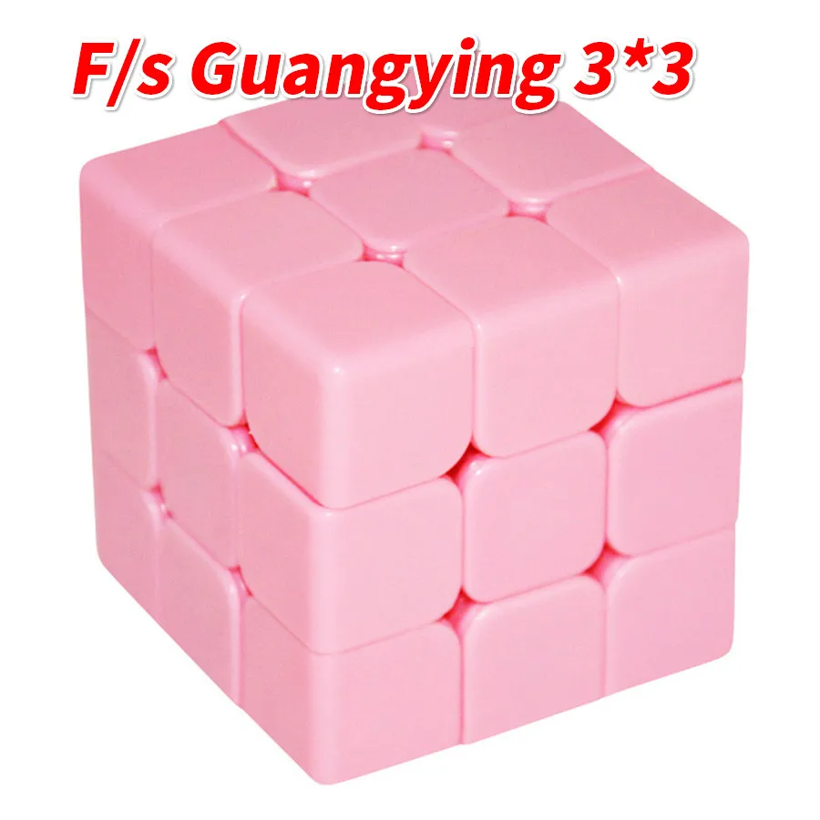 Fangshi speedcube 5 7 см 3x3x3 (Guangying розовый собранный без наклеивания) игрушки для