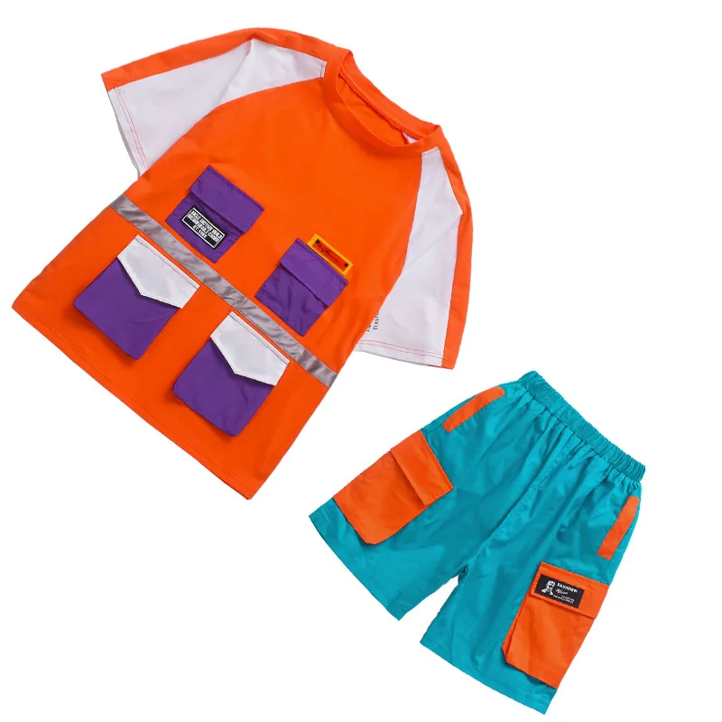 Летние крутые детские танцевальные костюмы в стиле хип хоп для девочек и