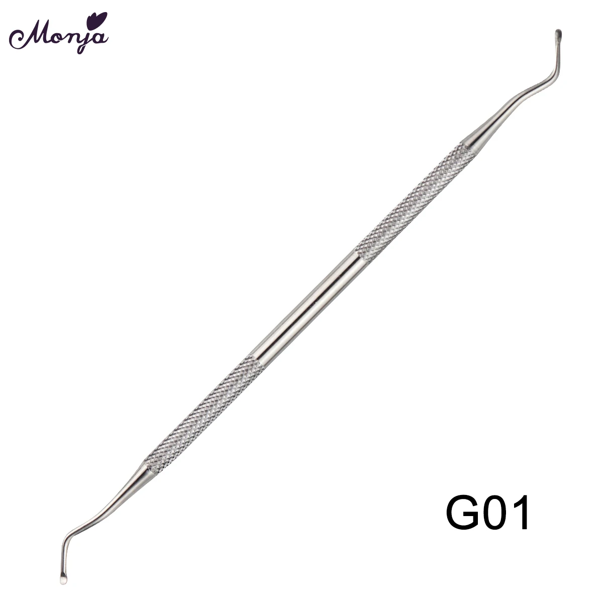 G01 Monja, двойной конец, для ногтей, подтяжка, нержавеющая сталь, корректор буйона, для чистки ног, уход за вросшим крючком, инструмент для педикюра - Цвет: G01
