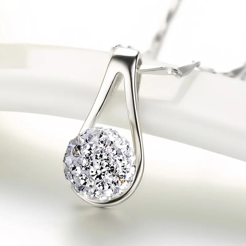 2017New Мода Корея Стиль Женские Серебристые Подвески Шамбала кристалл кулон