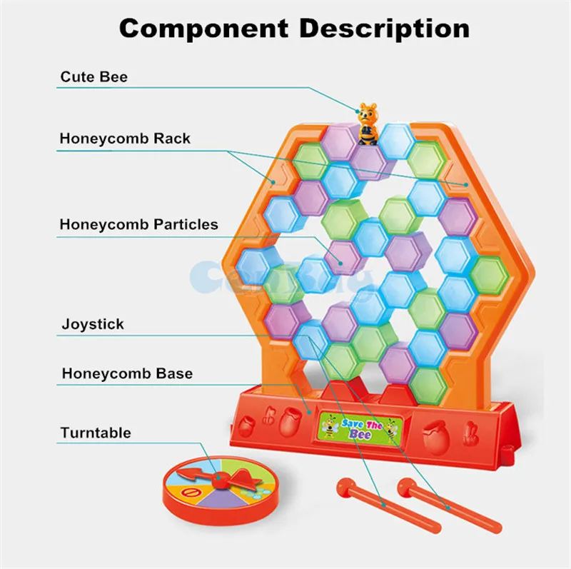Funny Ice Breaking Save The Bee Interactive Desktop Block Toys Parent-child Leisure Game for Children Educational &amp Gifts | Игрушки и