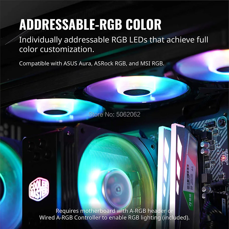 Cooler Master MFX-B2D3-18NPA-R1 SF240 SF360R ARGB 360 мм квадратная рамка адресуемый RGB светодиодный вентилятор 360 водный Coo светодиодный сменный вентилятор