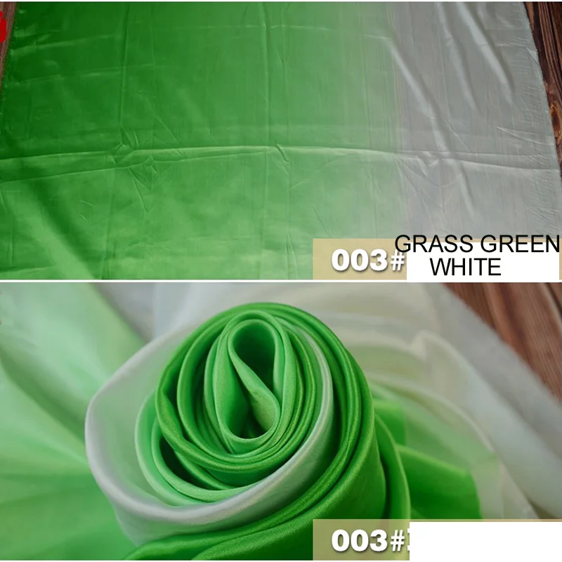 94% полиэстер 6% спандекс шелковая атласная ткань с принтом Омбре ширина 120 см для