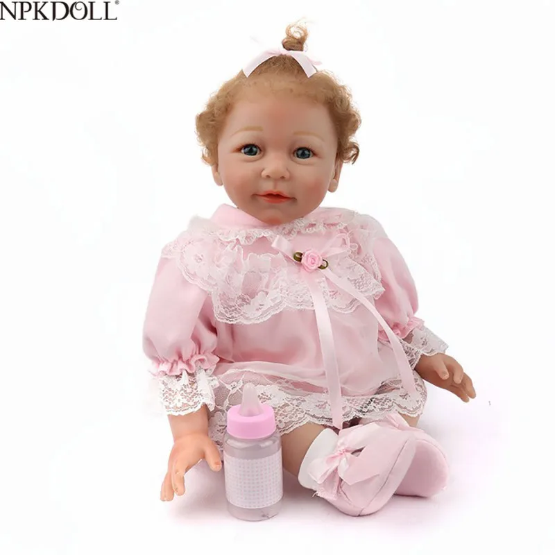 NPKDOLL 22 дюйма 55 см силиконовые куклы для новорожденных ручной работы реалистичные