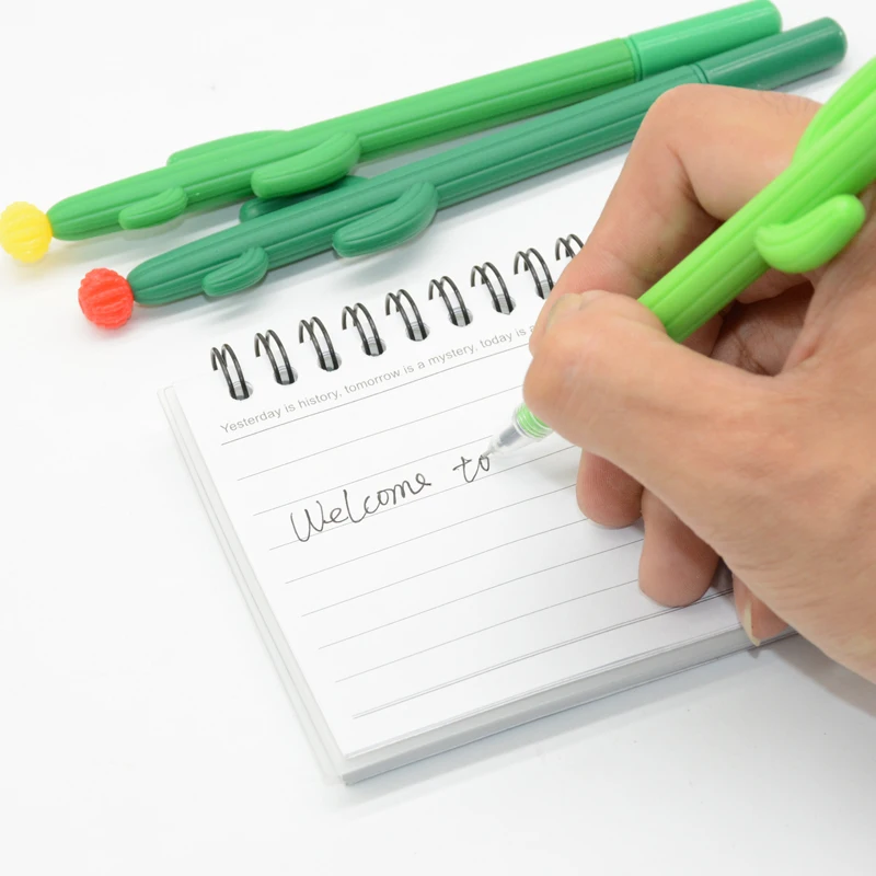 60 шт./лот гелевая ручка Кактус канцелярская материал Escolar Kawaii суккуленты Canetas