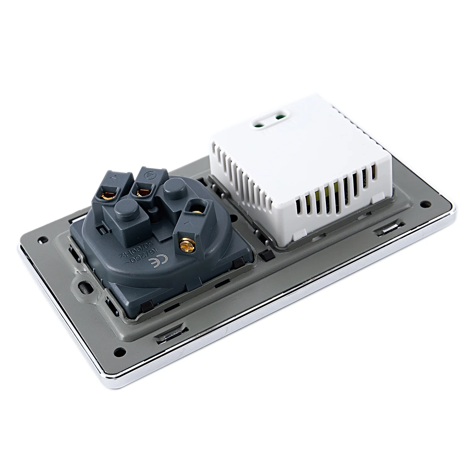 Горячая настенная розетка стандарта ЕС с двойным usb портом для зарядки