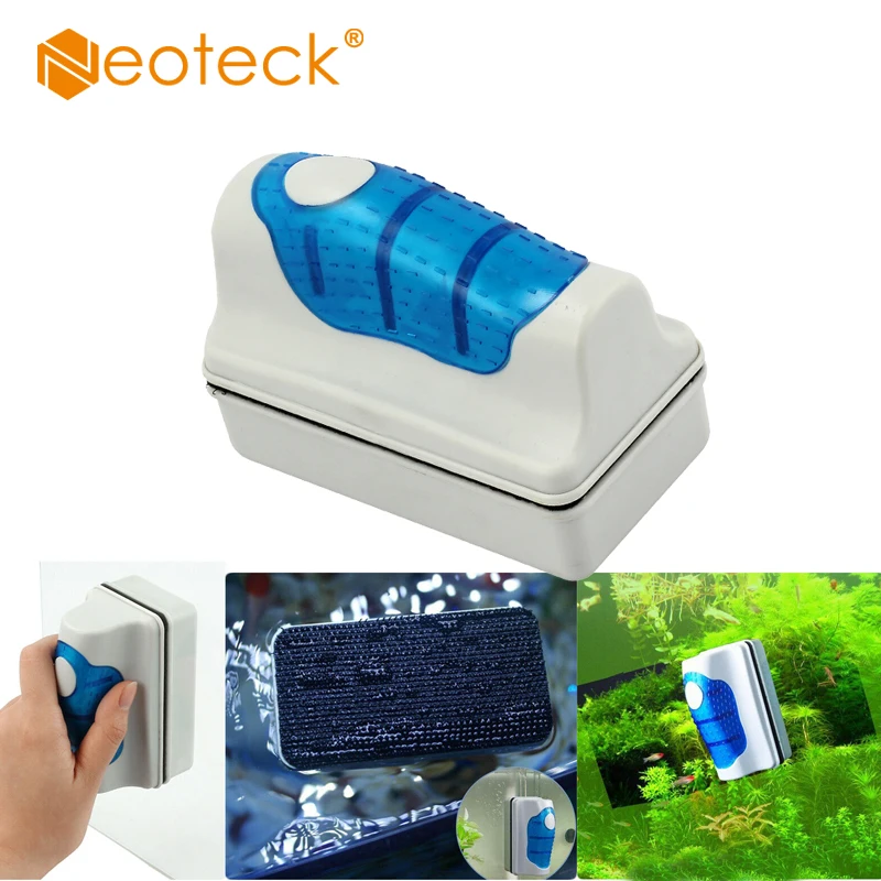 

Neoteck Window Wiper Glass Cleaning Brush Double Side Magnetic Brush Washing window Cleaner for Aquarium Fish Tank Glass 0-12mm