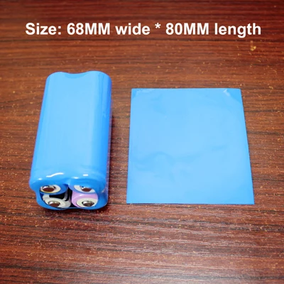 68MM wide-80MM long 100 шт/партия 18650 литиевая батарея термоусадочная втулка батарея оболочка ПВХ огнестойкая изоляционная втулка упаковочная пленка - Цвет: 68MM wide-80MM long