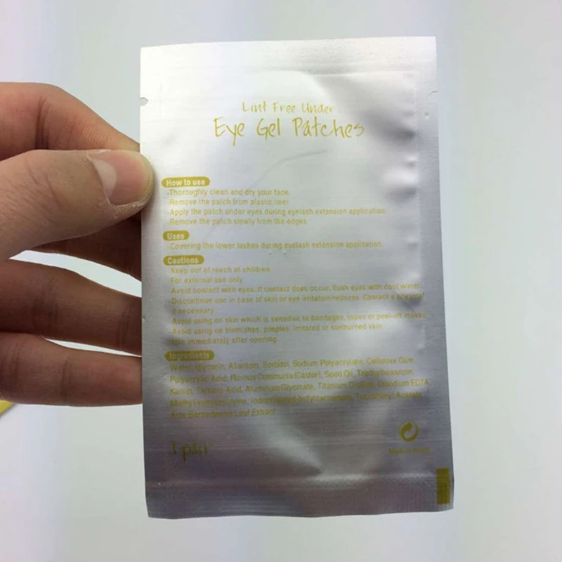 Патчи для кожи под глазами 50 пар/упак. патчи ресниц бумажные бумага ухода за кожей