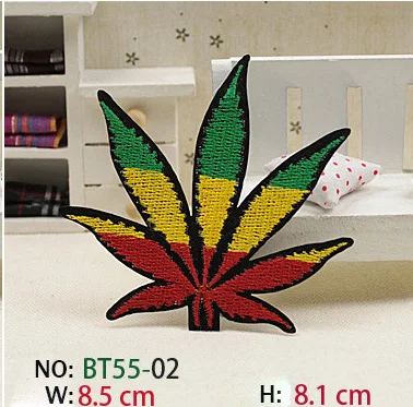 Железные нашивки красочные кленовый лист дизайн аппликация вышивка цветок 4 вида