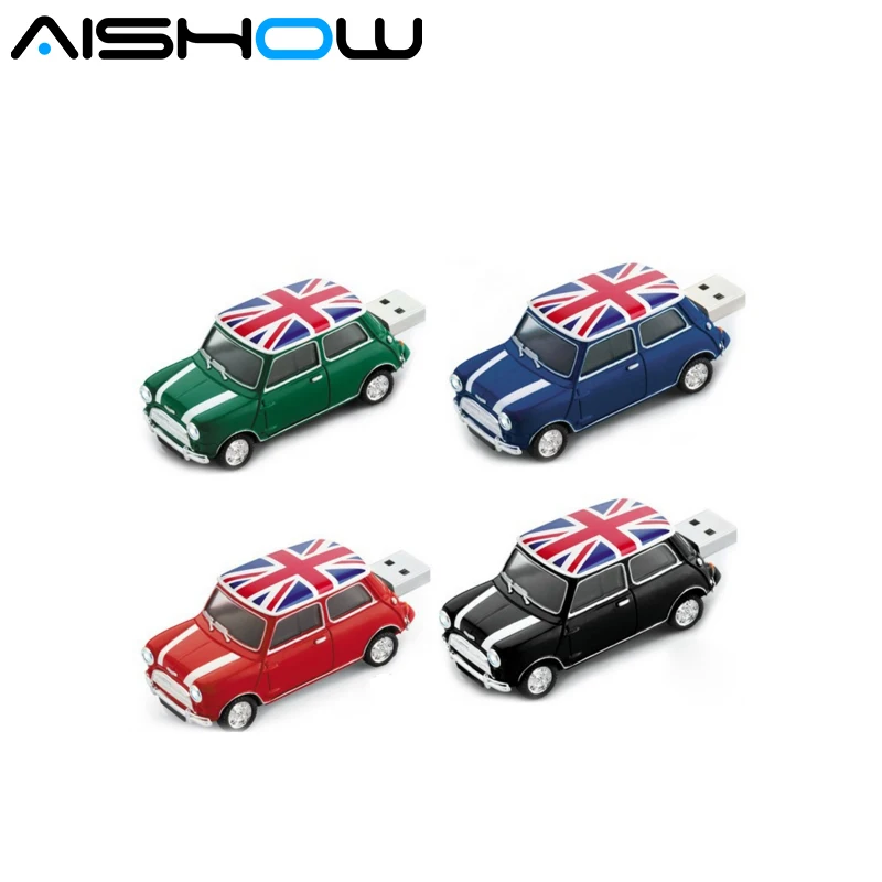 Креативных U диск 8 Гб оперативной памяти 16 встроенной 32GB USB Mini cooper милый мини авто