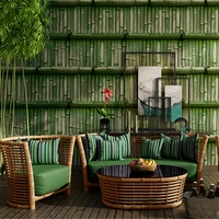 chinese green bamboo wallpaper for study room waterproof wallpapers personalized coffee shop office decoration