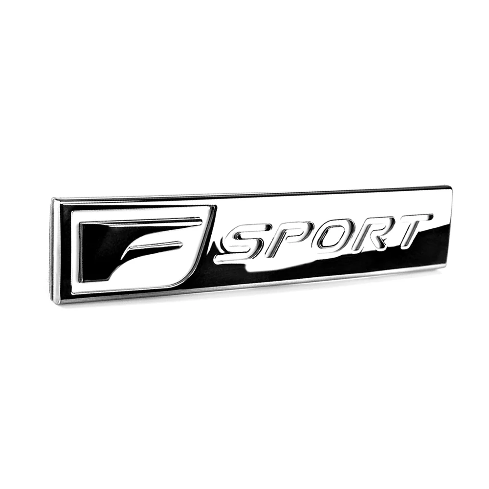 F SPORT эмблема кузов сторона Insignia Стикеры 3D ABS письма отделкой наклейка для Lexus RC F LFA CT ES GS GX LC LS LX NX RC RX CS - Название цвета: Silver