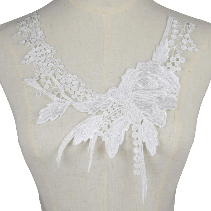 1 шт. большие цветы вышивка венозные шипы Цветок Кружева декольте DIY воротник