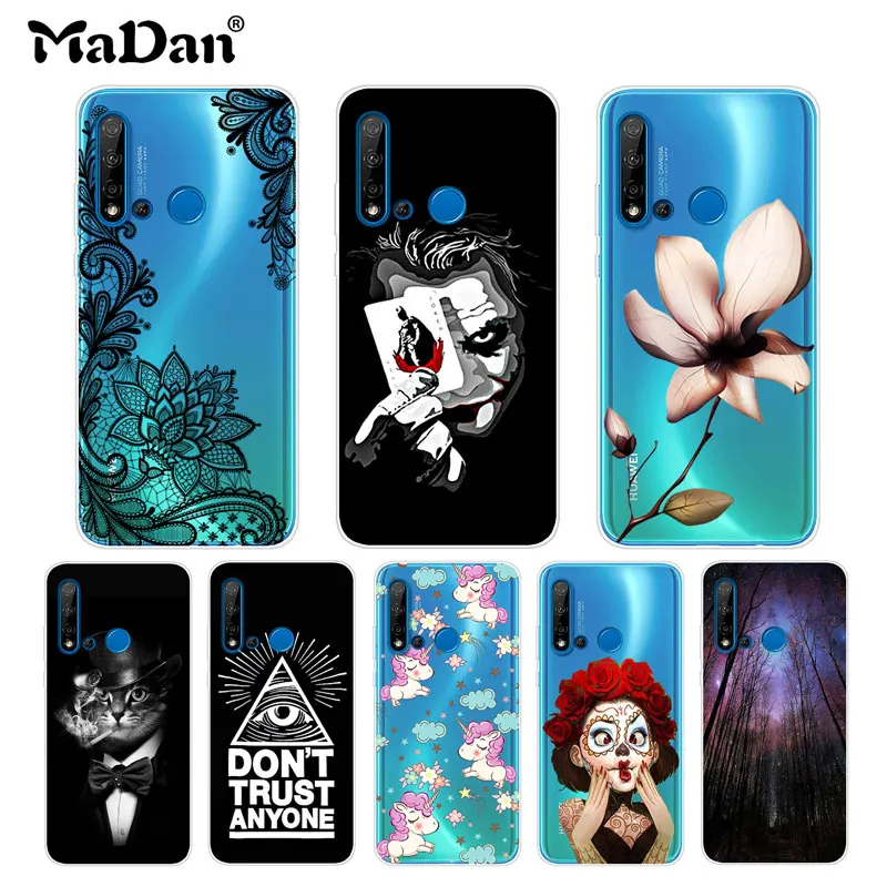 Классный чехол для huawei Nova 5i цветные чехлы с мультяшным рисунком мягкий