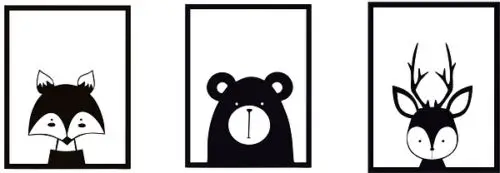 Настенные стикеры в скандинавском стиле 3 шт./компл. Переводные картинки с