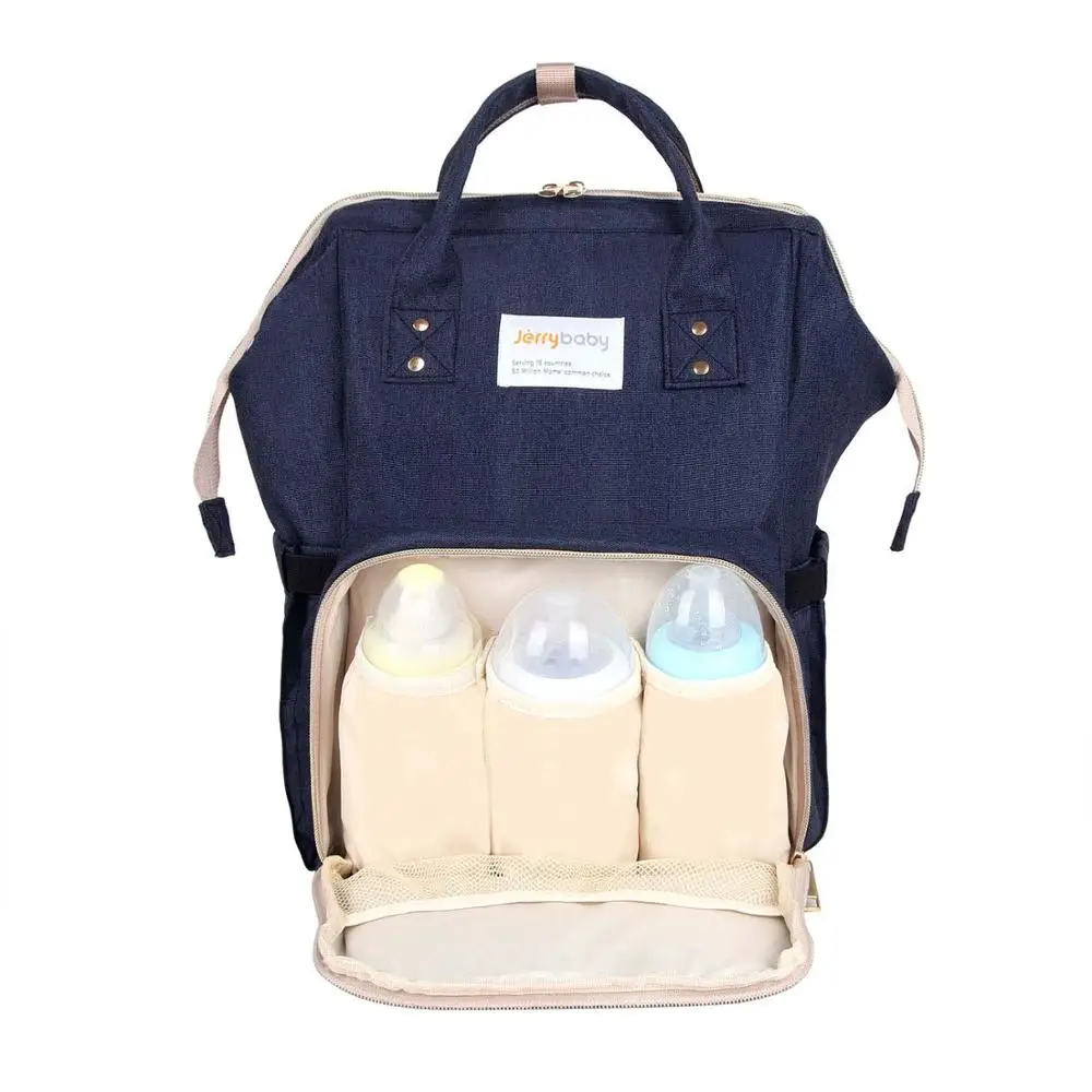 Dark blue Сумка для детских подгузников, сумка для мам, сумка для подгузников для мам, многофункциональная водонепроницаемая сумка для мам, сумка для коляски - Цвет: Dark blue