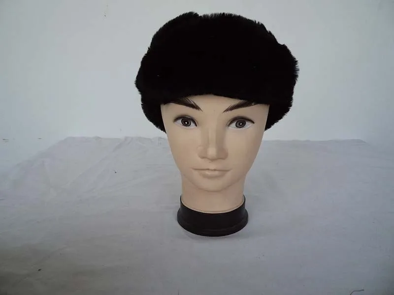 Зимняя женская мужская модная повседневная шапка из овечьего меха с ушками, лыжная шапка, шапка-бомбер