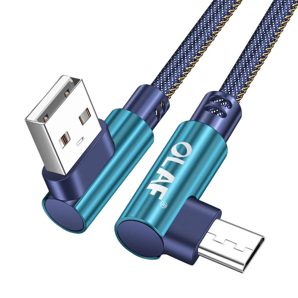 Blue Олаф Быстрая зарядка mi cro USB кабель для samsung S7 Xiao mi Red mi 4X Note 5 4 mi A2 mi crousb зарядное устройство Шнур планшет Android USB телефон - Цвет: Blue