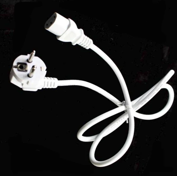 Оптовая продажа штепсельная вилка европейского стандарта 1 8 м белый 3 зубчатый