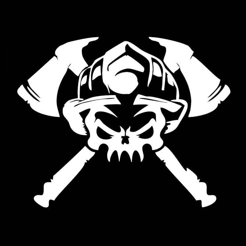 Виниловый стикер на окно 19*15 см персонализированные пожарный череп уход за кожей