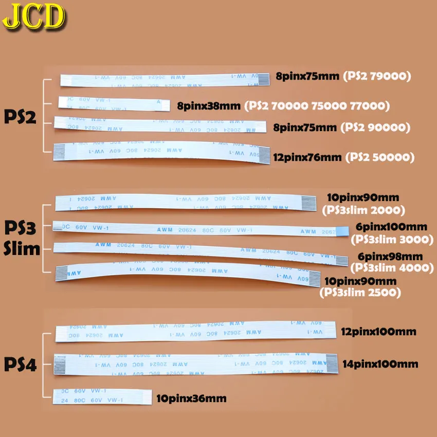 Гибкий кабель JCD для PS3 slim PS2 10pin 12pin 14pin|Запасные части| |