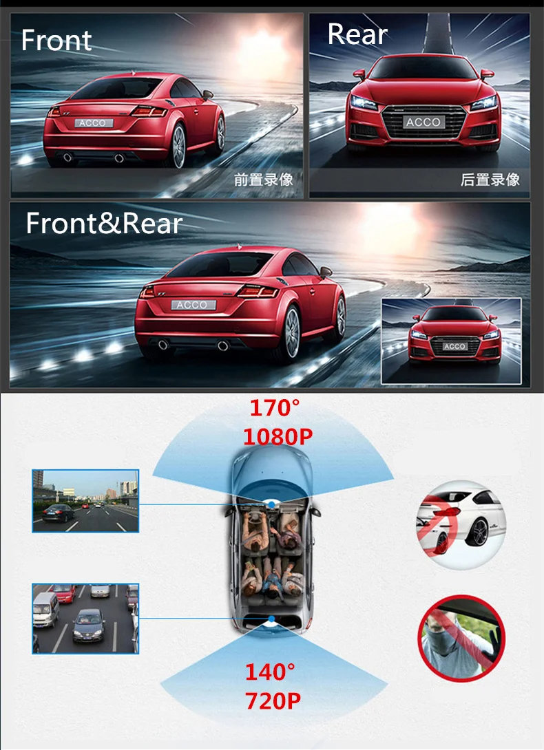 1" Full Touch ips 4G Автомобильный видеорегистратор камера Android зеркальный видеорегистратор с двумя объективами видеорегистратор gps Bluetooth wifi ADAS Автомобильная помощь