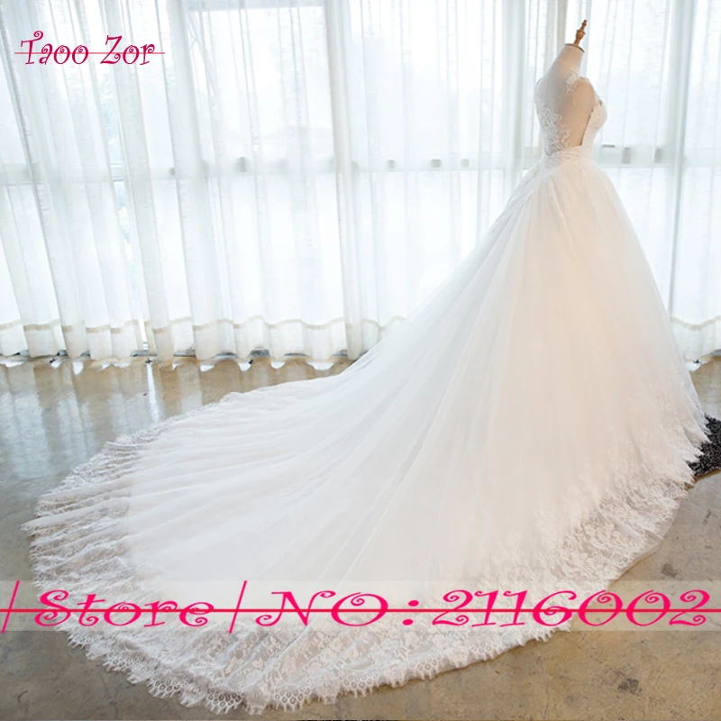 TaooZor Amazing Lace Straps A-Line Wedding Dresses 2017 Shiny Beading Sequined Bodice Sexy Appliques Back Vestidos De Novias | Свадьбы и