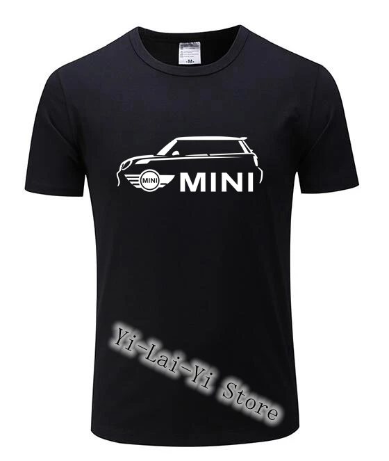 Бесплатная доставка! Новинка футболка с рисунком машины Mini Cooper s мужские футболки