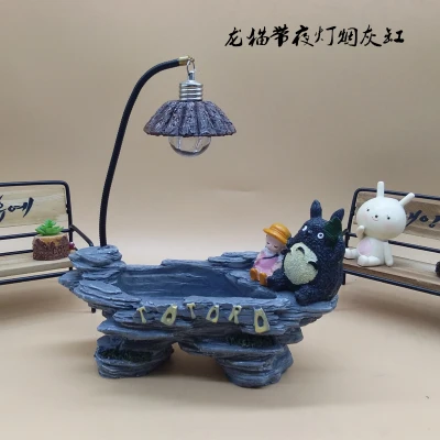 Пепельница с светильник кой Тоторо креативная украшение для офиса гостиной