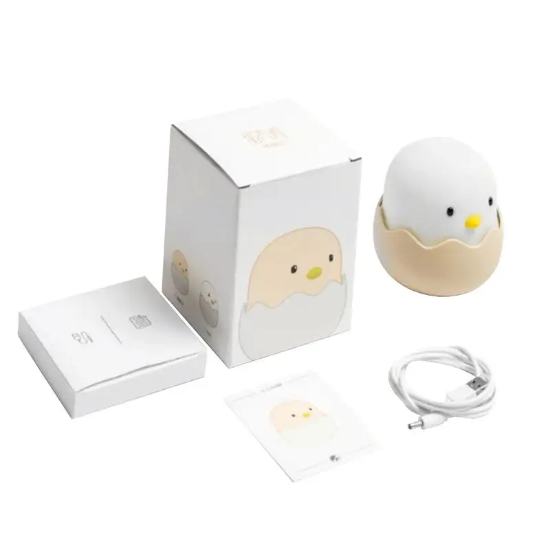 Antikue силиконовый куриное яйцо сенсорный датчик светодиодный ночник детский USB