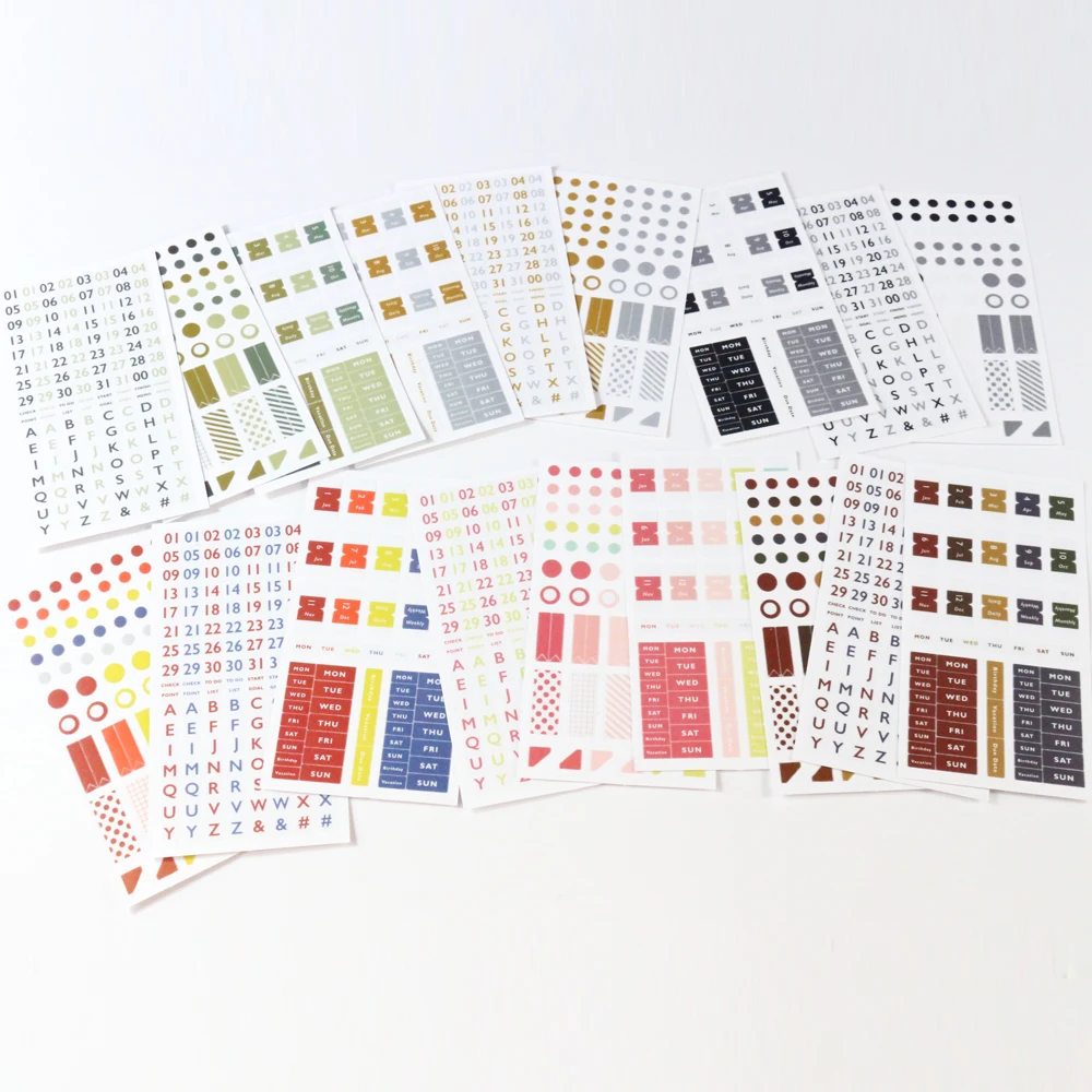 Domikee cute office school planner notebook index sticky label sticker аксессуары канцелярские принадлежности 3