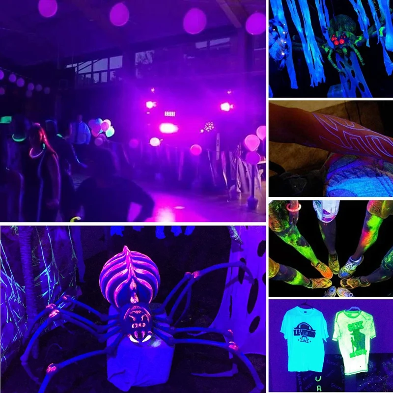 УФ светодиодная панель 12Ledx3W с черными лампами в металлическом корпусе для