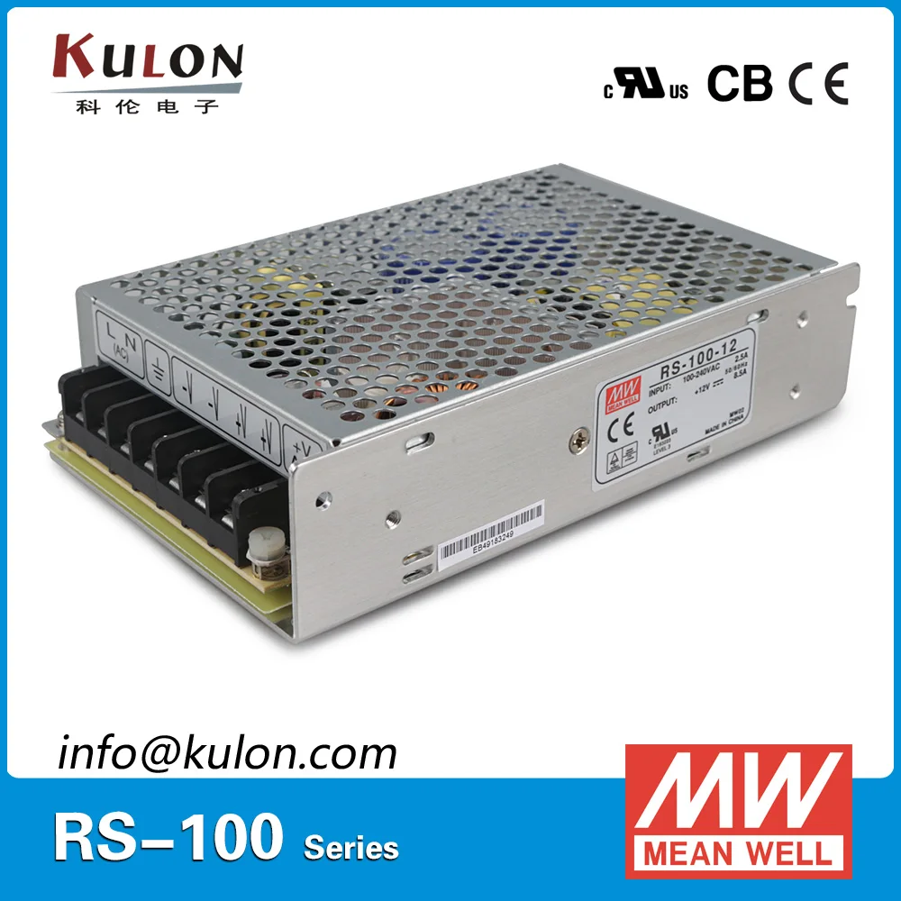 Оригинальный бренд Mean well представляет RS 100 24 один выход Вт 4.5A 24V meanwell Питание CB