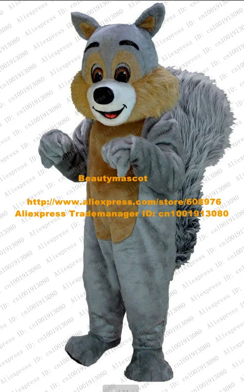 Необычные серая белка костюм талисмана Mascotte Sciuridae бурундук Eutamias с белым рот браун
