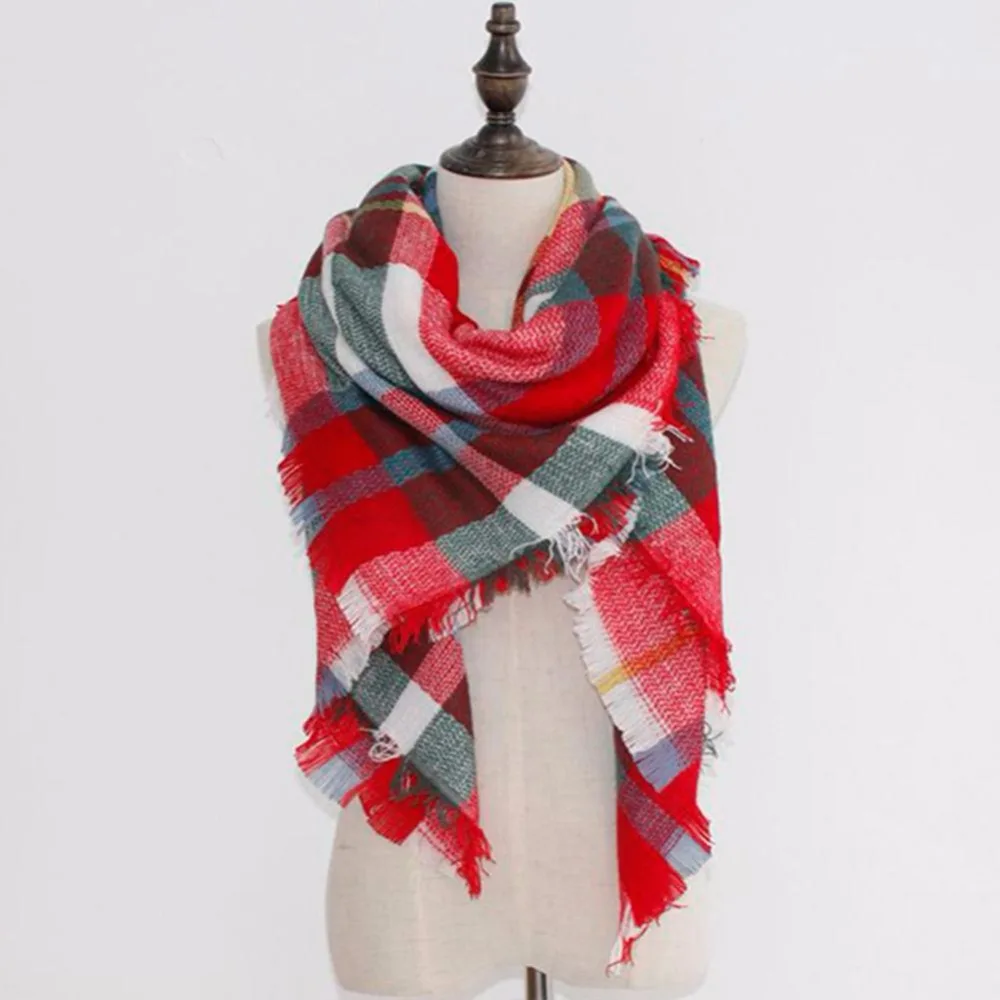 Женская Теплый Мода Плед Шали Обруча Глушитель Длинный Мягкий Шарф Пашмины |