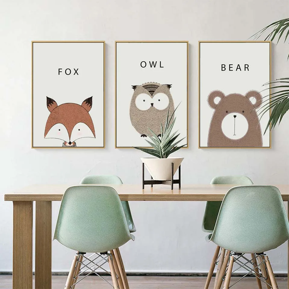 Настенный постер в скандинавском стиле рисунок на холсте с изображением