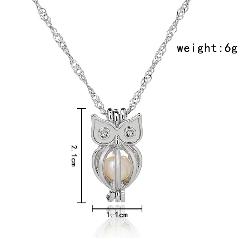 Серебряное ожерелье клетка жемчужная бусина подвеска любовь желание