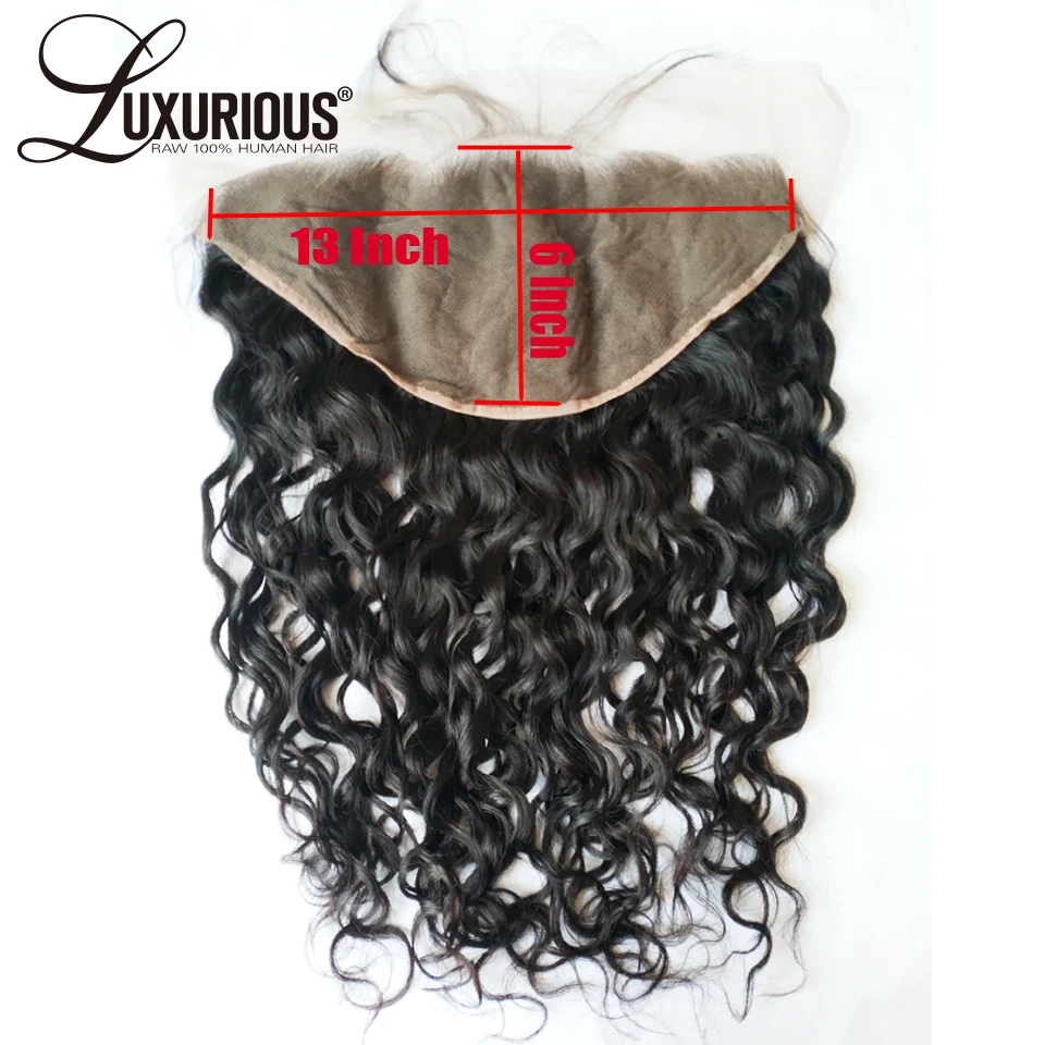Натуральные волнистые человеческие пучки волос с закрытием 13*6 перуанские