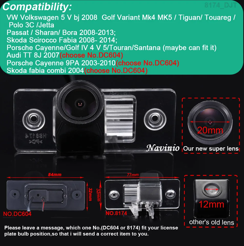 HD CCD камера заднего вида для Audi TT 8J 2007 Porsche Cayenne 9PA Skoda fabia VW combi Golf Variant Mk4 MK5/Tiguan/