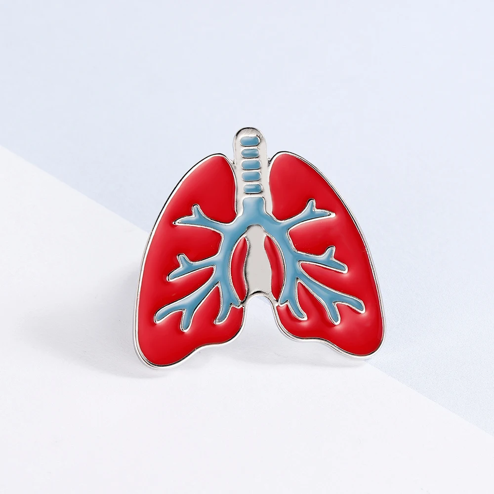 Enamel Lungs Pin Anatomy Lapel Women Gift Cartoon Cute Brooch for Clothing Bags Backpacks Jackets Hat DIY Accessories Wholesale | Украшения