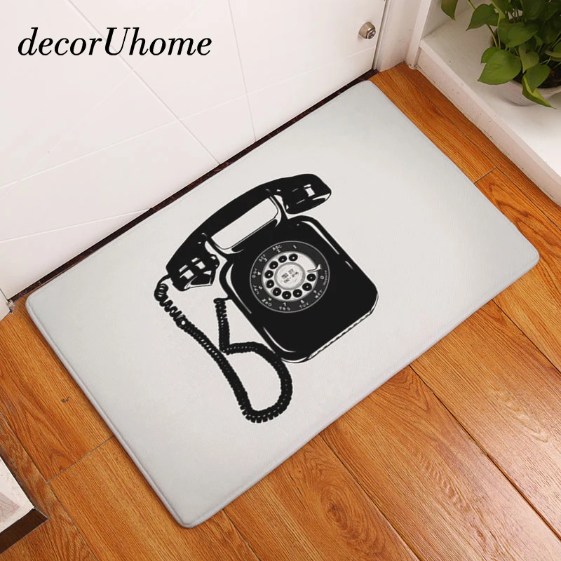 DecorUhome Противоскользящим Коврик Водонепроницаемый Старинные Мультфильм Телефон