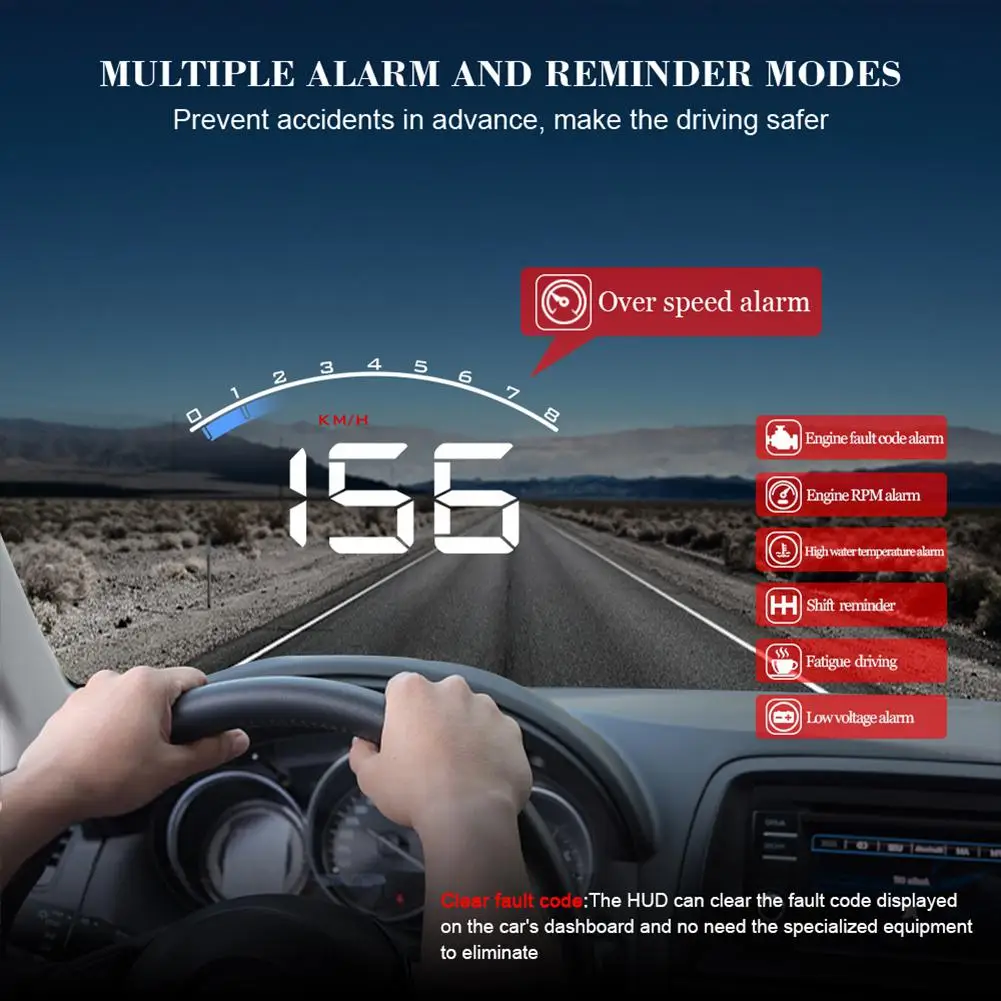 Adeeing Универсальный M6 HUD Дисплей автомобильный-Стайлинг Hud Дисплей превышение Предупреждение лобовое стекло проектор сигнализация
